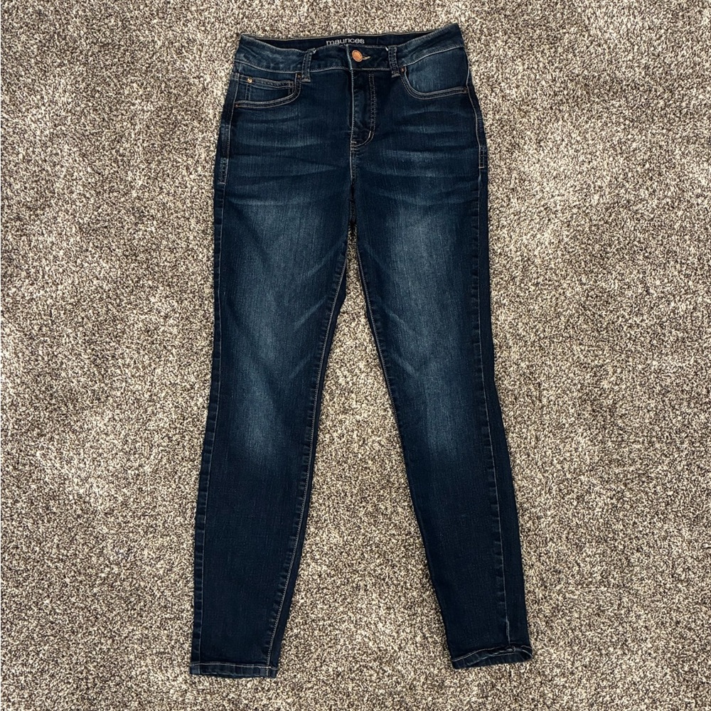 Maurices Everflex High-Rise Skinny Jeans Dark Rinse Size 8